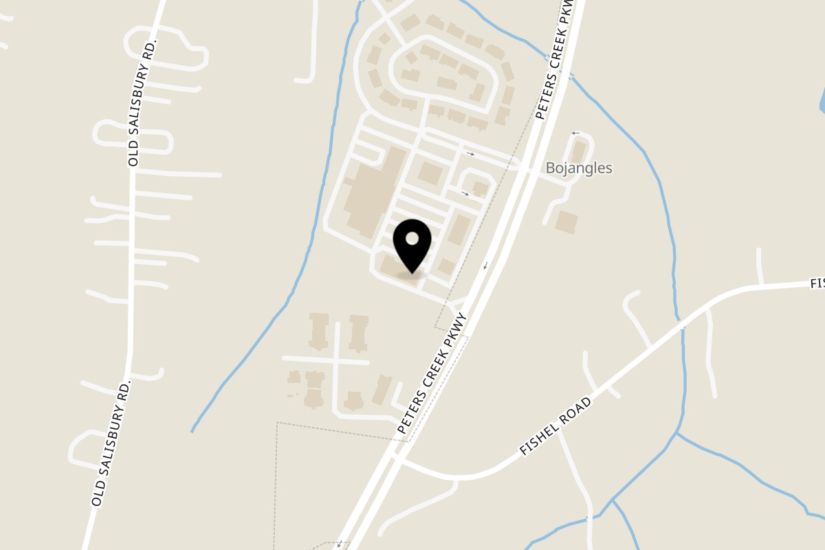 Map showing the location of Mi Casa Mexican Restaurant Winston-Salem on 5096 Peters Creek Pkwy in Winston-Salem